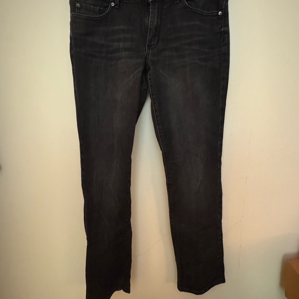 Banana republic Classic Black Straight Leg Jeans with Comfortable Fit